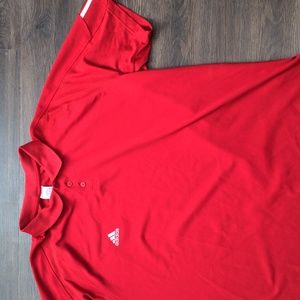 Adidas Men's Size 2XL Red Breathable Polo With Snags